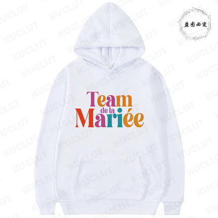 Winter Autumn Outerwears: Y2K Clothes Hooded Sweatshirts, Future Bride & Bridesmaid Picks for French Girls EVJF Single Farewell