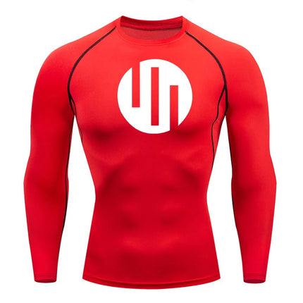 New Gym Short Sleeve Running T-Shirt Men's Compression Long Sleeve Shirt Sun Protection Quick Drying Sports Top Black Sportswear