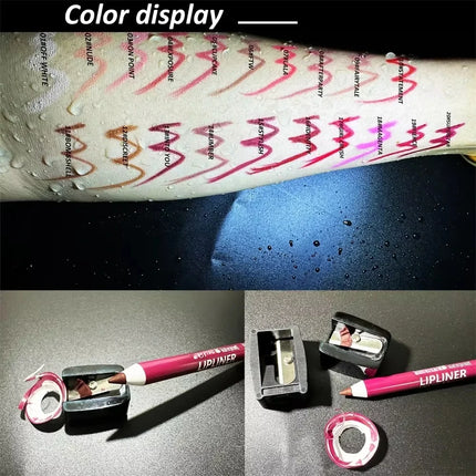 20 Color Matte Lipliner Pencil Waterproof Natural Red Brown Pro Lip Liner Makeup Lips Contour High pigment Lipstick Cosemetic