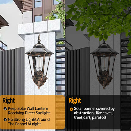 1PC Retro Landscape Solar Pathway Light Tungsten Filament Lamps Outdoor Garden Street Floor Decorative Solar Garden Led Lights