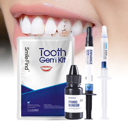 NEW Teeth Decorations 37% Acid Etching Gel Light Cure Adhesive Flowable Composite Professional Diy Crystal Jewelry Tooth Gem Kit