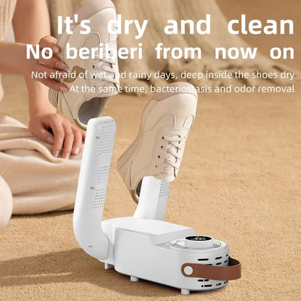 Shoe Dryer Quick Drying with Intelligent Timer Adjustable Deodorizing Sterilizing Shoe Warmer Heater for Household