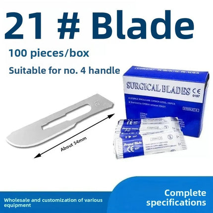 Sterile Surgical Scalpel Blades Individually Packaged, Carbon Steel 11 Extra Point & 23 Stainless Steel, Full Range of Sizes