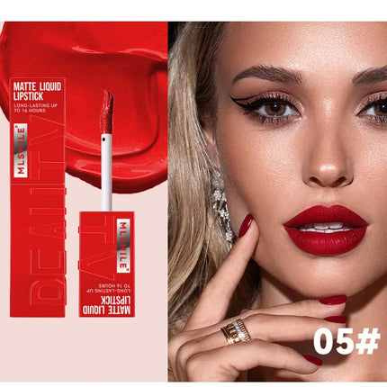 6 Colors Nude Matte Lip Gloss Waterproof Lasting Lipstick Not Fading Sexy Nude Red Pink Velvet Liquid Lipsticks Makeup Cosmetic