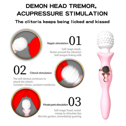 New Sex Toys Dildo Powerful Vibrator for Women AV Magic Wand G-spot Orgasm Masturbator Double Head Stimulation Vibrator