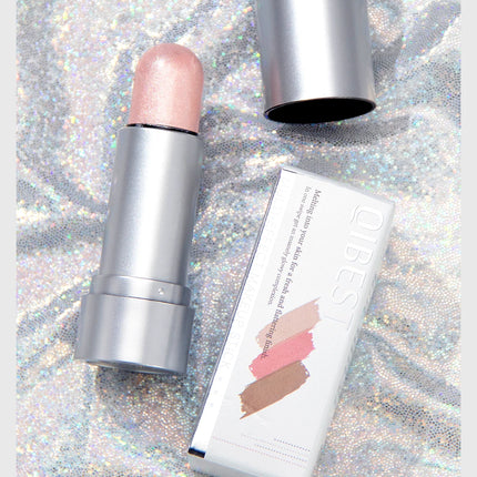 QIBEST Highlighting&Bronzer Stick Face Brightening Blusher Rouge Concealer Pen Long Lasting Highlight Contouring Blush Makeup