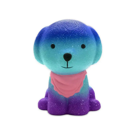 Squishy Blue Dream Starry Sky Unicorn Dog Panda Squeeze Stress Relief Toy Set，Slow Rising Soft Fidget Toys for Kids Girl Gift