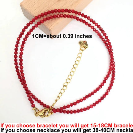 Natural Stone Beads Necklaces bracelet 2-3MM Faceted Round Quarts Tourmalins Mini Beads Necklaces For Women Jewelry Gifts