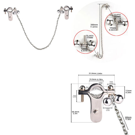 QKKQ Stainless Steel Animal Teeth Nipple Clamps With Adjustable Chain Breast Restraints Female Masturbation Sex Toys BDSM Slave