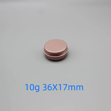 10 50 100pcs/lot Cosmetic Cream Jar Rose gold Aluminum box Candle Lipbalm Makeup Container Empty Aluminum Tin with Lid