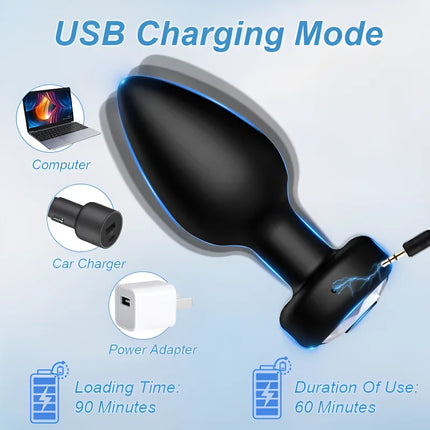 Vibrating Anal Vibrator for Man 10 Vibration Wireless Control Butt Plug Sex Toys for Couple Prostate Massager Adult Gay Products