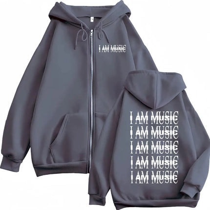 Rapper Playboi Carti I AM MUSIC Zipper Hoodie Men's Women Clothing Fashion Hip Hop Zip Up Sweatshirts Oversized Fleece Pullovers