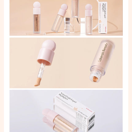 Lakerain Face Liquid Highlighter Waterproof Sweat-proof Long-lasting Golden Bronze Body Highlighter Fit&Smooth Brightening Fluid