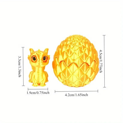 3D Printed Multi-Color Dinosaur Egg Set with Flip Lid - Unique Creative Desktop Decoration Gift Idea