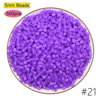 DIY Plastic 5mm Perler Hama Beads Fuse Beads Toys Eco-friendly Material Pegboard Iron Pixel Puzzle Birthday Gift for Boys Girls