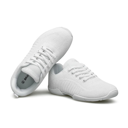 BAXINIER Girls Black Cheer Shoes Trainers Breathable Kids Training Dance Shoes Lightweight Youth Cheer Competition Sneakers