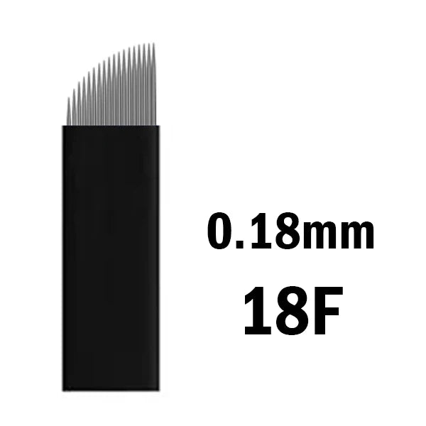 50pcs/Box Black Nano Blades Thin 0.18mm Microblading Flex U Shape Tattoo Needles Permanent Makeup Eyebrow Manual Pen