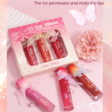 Mirror Lip Color Set, Moisturizing Lip Gloss Gift Box, A Cute Gift for Others