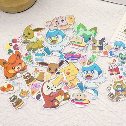 Genuine Pokemon Dazzling Stickers Cartoon Pikachu Toys Decals For Scrapbooks Diary Water Mugs Phones Decor Sticker Girls Gifts