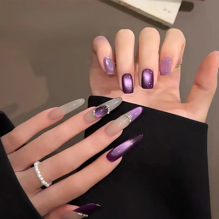 TC 10ML Purple cat eye Nail Gel polish set Semi Permanent Nail Art Soaking UV LED Nail Salon DIY Nail Salon Gel