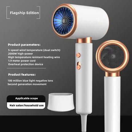 2025  High-Speed Electric Turbine Airflow, Low Noise, Constant Temperature, And Fast Drying Household Hair Salon Hair Dryer