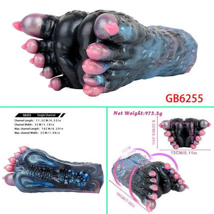 GEEBA Authentic Monster Foot Design Male Stroker Single Channel Skin‑Friendly Silicone Masturbator Pocket Onahole Adult Sex Toy