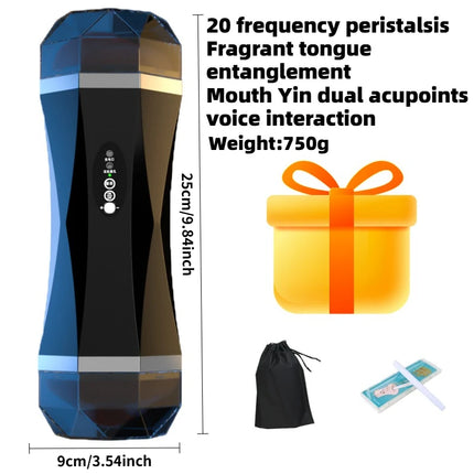3Dtextured Pocket Cat Automatic Male Airplane Cupvibration Suction Mode Electric Stimulation Realistic Experience Adult Male Toy