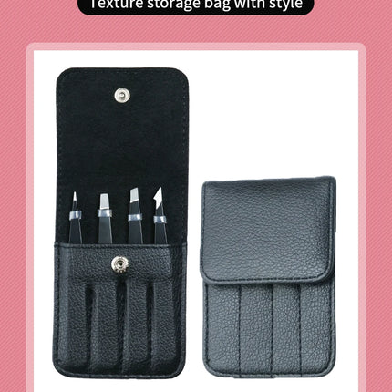 4Pcs/Set Professional Eyebrow Tweezers Eyebrow Hair Removal Clip Makeup Sets Eyelash Extension Eyelash Tweezers Beauty