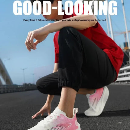 Unisex 2025 Full Carbon Plate Running Shoes Professional Marathon Racing Lightweight Bounce Cushion Breathable Sports Sneakers