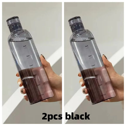 Newest Water Cup Sport Water Bottle With Time Scale Couple Plastic Portable Water Container Anti-drop Outdoor Water Bottle