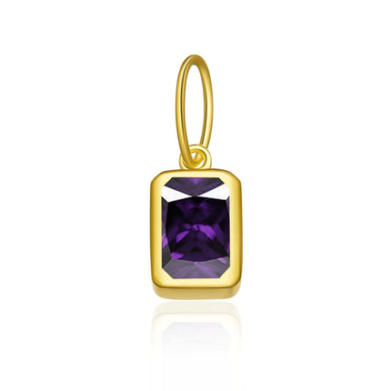 DPLAOPA 925 Sterling Silver 12 Birthstone CZ  Clips Charm Beads Pendant For Necklace And Bracelet 2024 Women Luxury Fine Jewelry