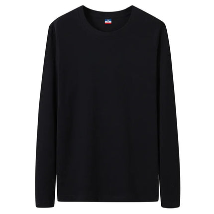 Fast Delivery T-Shirts Men Long Sleeves Tee Tops Male Autumn Plain Cotton T-shirts Plus Size 4XL 5XL Undershirts Man Clothing