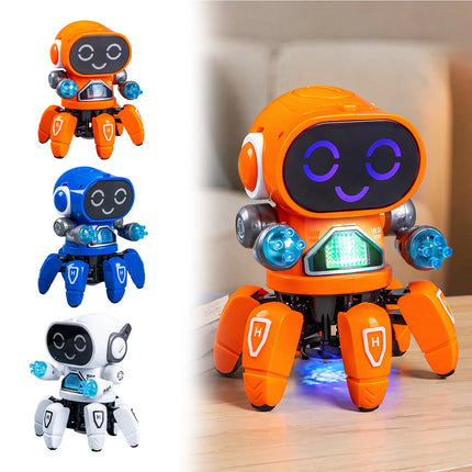 6-Claw Robot Toy for Kids Dancing Singing Robot Toy with Clear Sound Rechargeable Robots Toys Birthday Gifts for Boys and Girls