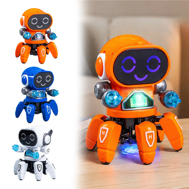 6-Claw Robot Toy for Kids Dancing Singing Robot Toy with Clear Sound Rechargeable Robots Toys Birthday Gifts for Boys and Girls