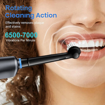 Electric Toothbrush Rotating Deep Clean Whitening Teeth for Adult Ultrasonic Toothbrush with 4/8pcs Refill Replacement Heads