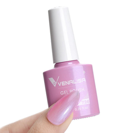 #758 Milky White Venalisa Nail Gel Polish Pearl Color Fall Nails TPO Free Long Wear Diamond Top Soak Off UV LED Gel Nail 7.5ml