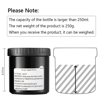 MSHARE 50g Shimmer Pink White Acrylic Gel TPO Free Glitter Shiny Extension Acryl Hard Gel Nails Sculpting Construction