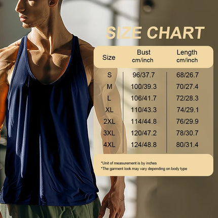 Summer New Men's Tank Top Quick Dry Fitness Tank Top Breathable Comfortable Casual Tank Top Running Pattern Printed Tank Top