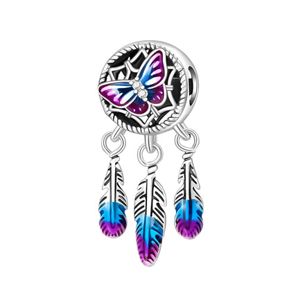 Original Charms 925 Sterling Silver Butterfly Pendant Dragonfly Flowers Bead For Women Necklace DIY Bracelet Fine Jewelry Gift