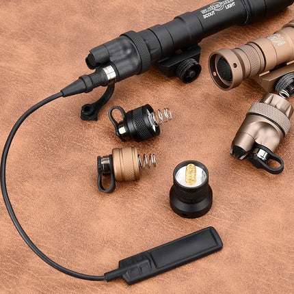 Tactical Surefire DS00 Scout Light Rear Cap Metal Tail Cap Dual Function Pressure Switch Cover Compatible with ST07 SR07 Switch