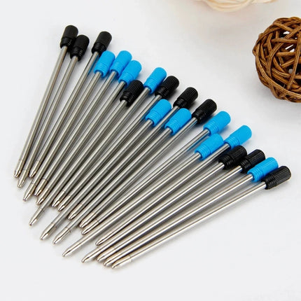 Compatible Ballpoint Pen Refills, Crystal Pen Refills 1.0mm Medium Point Black & Blue, Medium Point Metal Refill