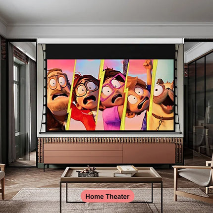 NEW Motorized Tab Tension Projector Screen ALR High Class Grey Crystal Material for Long Throw Projectors Support 4K 3D