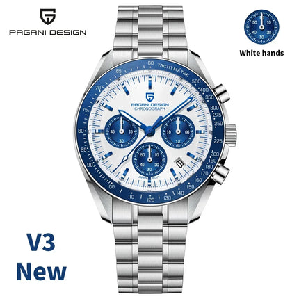PAGANI DESIGN 2026 New V5 PD1701 Men's Watches Luxury Quartz Watch Men Sport Speed Chronograph AR Sapphire glass 100M Waterproof