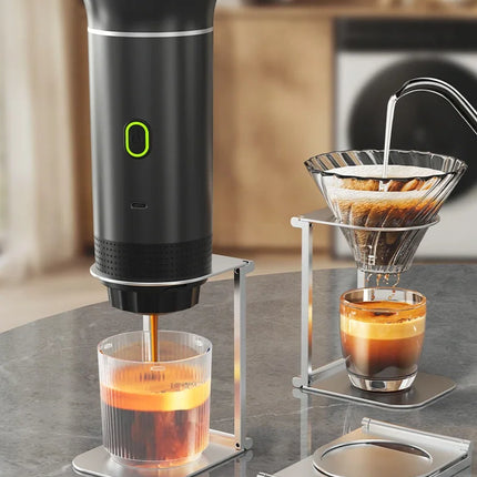 Wireless Electric Portable Espresso Coffee Machine for Car & Home Camping Coffee Maker 3-in-1 Capsule Powder Travel Coffee Maker