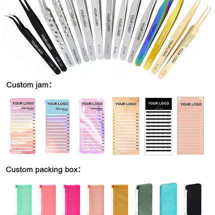1 Pcs MASSCAKU Eyelash Tweezers Extension Stainless Steel Superhard Tweezers Non-Magnetic Professional Pincet Lashes Makeup tool