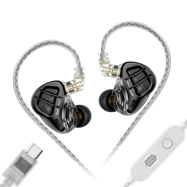 KZ ZAR Hybrid Driver In-ear Monitor 1DD + 7BA HiFi Headphones 2Pin Wired Headphones Music DJ Headphones Sports Gaming Earbud