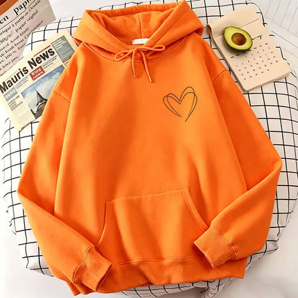 Fashion Women love heart Print Hoodies Spring Autumn Winter Casual Hoodies Sweatshirts Tops Hoodie Sweatshirt