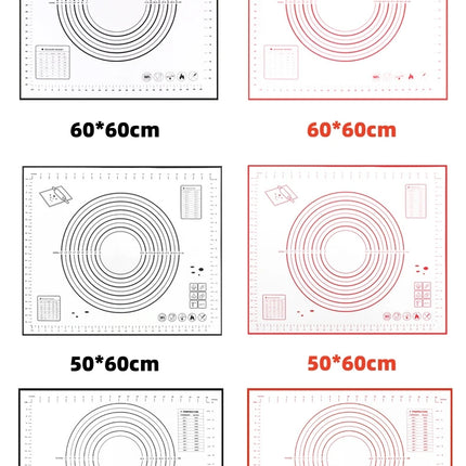 Silicone Baking Mat Kneading Pad Dough Mat Pizza Cake Dough Maker Kitchen Cooking Grill Non-Stick Gadgets Bakeware Pastry Mat