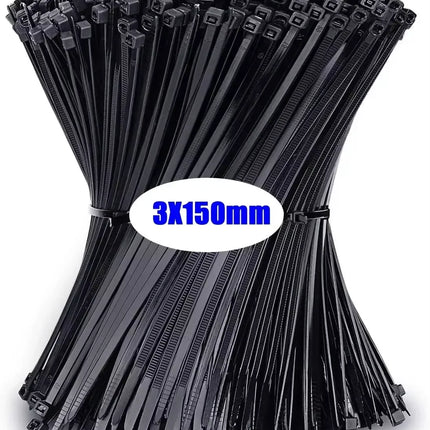 10-1000 pcs plastic clamping collar rilsan Cable ties clamp greenhouse plastic clamps self-tightening plastic necklace belts