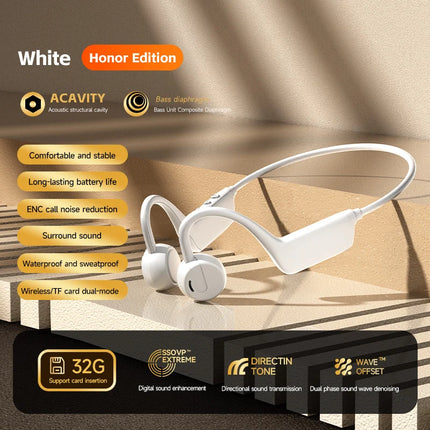 Lenovo Bone Conduction Headset Wireless Swimming Sports Headphone IPX8 Bluetooth 5.4 With Mic Waterproof Exercise Fitness